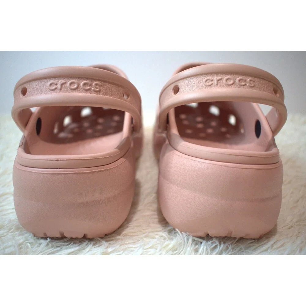 Crocs Platform Comfort Clogs in Blush Pink/Peachy (206750‑6I8) - Women’s Size 9